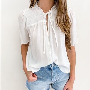 Smocked Peasant Top